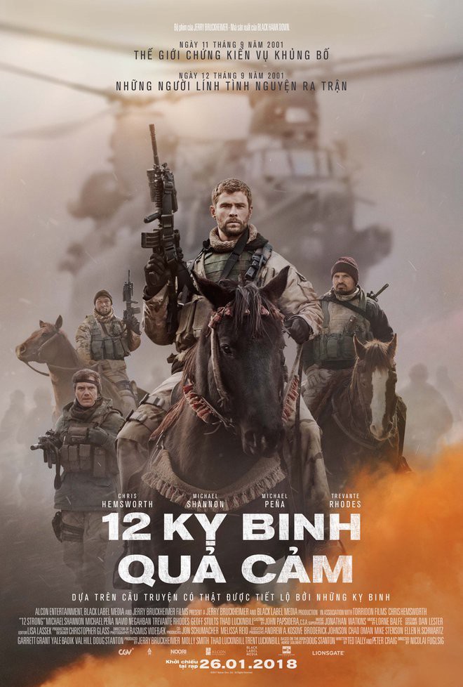 Xem phim 12 kỵ binh quả cảm (12 Strong) 2018