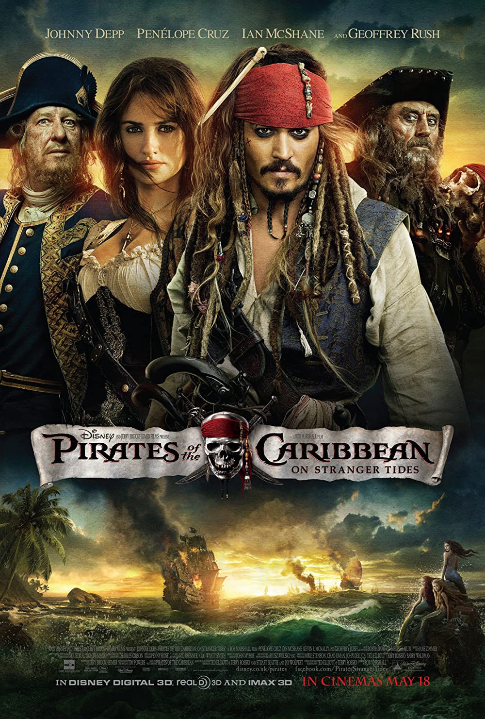 Xem phim Cướp biển vùng Caribbe (Phần 4): Suối Nguồn Tươi Trẻ (Pirates of the Caribbean: On Stranger Tides) 2011